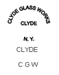 CLYDE GLASS WORKS CLYDE N. Y. CLYDE C G W